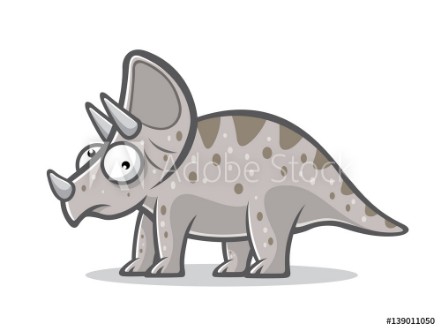 Picture of Cartoon Funny Triceratops